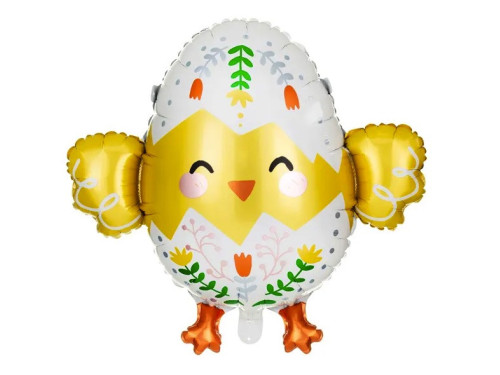 Foil balloon, Chicken in egg - yellow, 78,5 x 64,5 cm