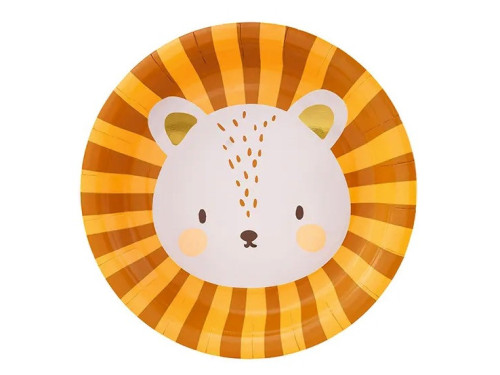 Paper plates, Lion - 18 cm, 6 pcs.