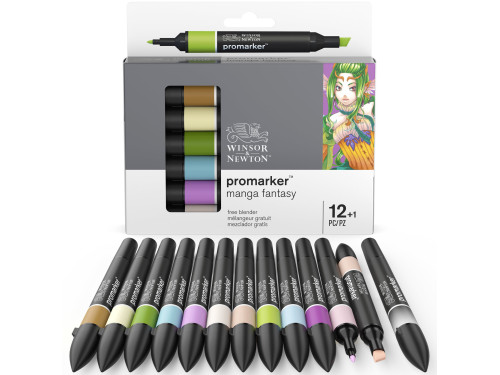 Zestaw Promarker - Winsor & Newton - Manga Fantasy, 12+1 szt.