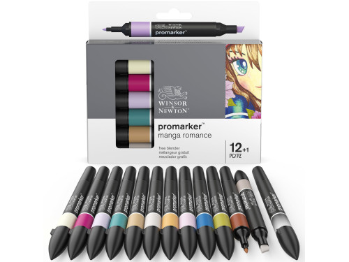 Zestaw Promarker - Winsor & Newton - Manga Romance, 12+1 szt.