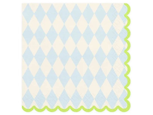 Paper napkins, Rhombs - white, 20 pcs.