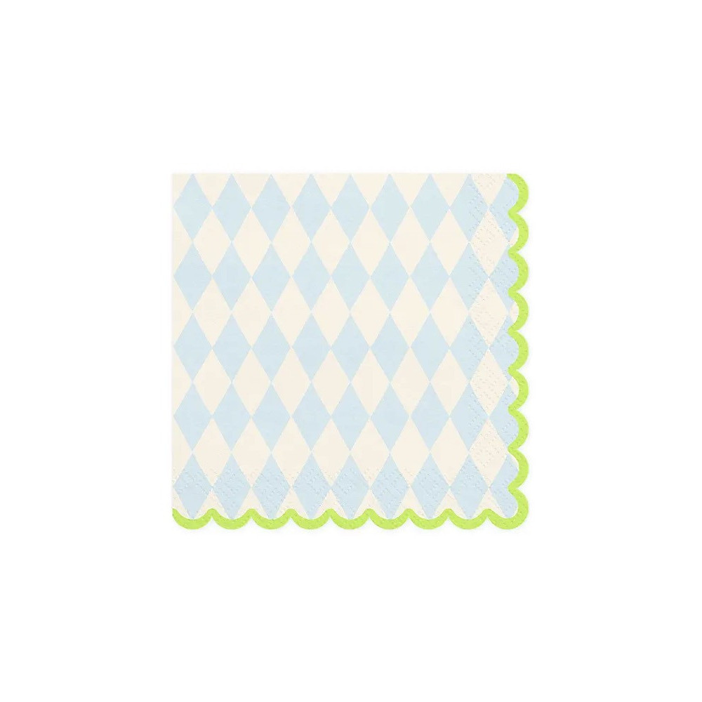 Paper napkins, Rhombs - white, 20 pcs.