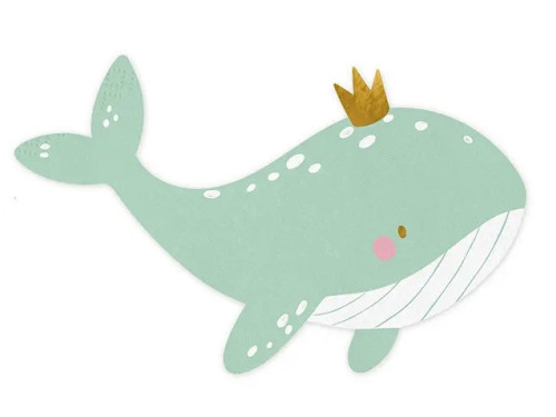 Paper napkins, Whale - blue, 20 pcs.