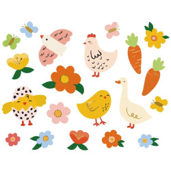 Easter temporary tattoos for kids - 20 pcs.