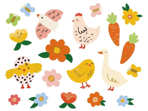Easter temporary tattoos for kids - 20 pcs.