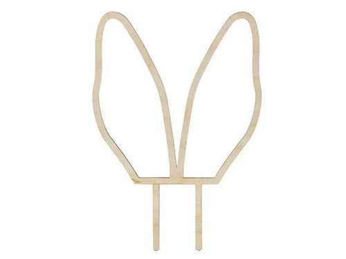 Easter cake topper, Rabbit Ears - wooden, 20 cm