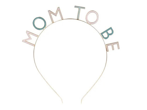 Opaska na głowę na baby shower, Mom to be - 18 cm