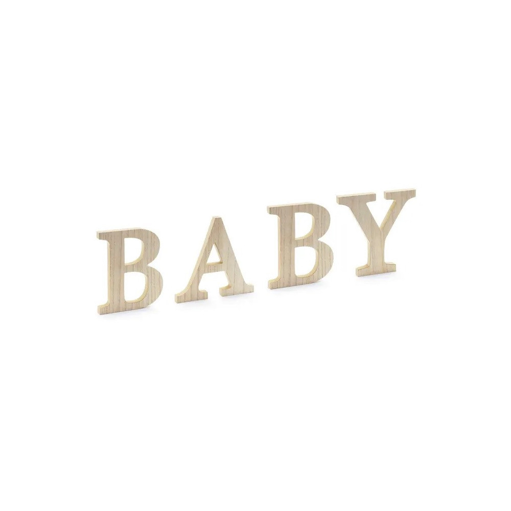 Wooden letter sign, Baby - 21,5 x 19,5 cm