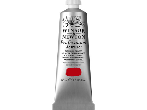 Farba akrylowa Professional Acrylic - Winsor & Newton - Cadmium Red Deep, 60 ml