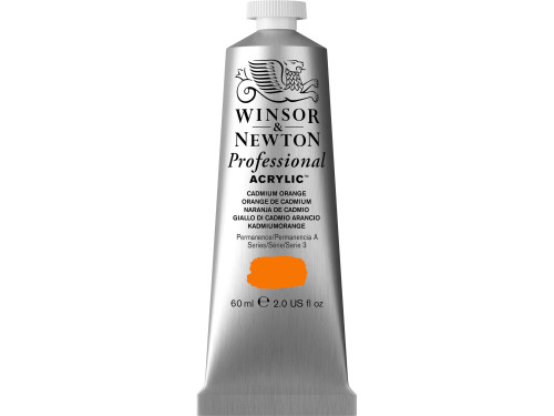 Farba akrylowa Professional Acrylic - Winsor & Newton - Cadmium Orange, 60 ml
