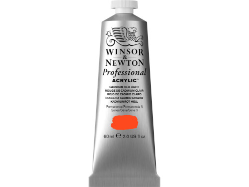 Acrylic paint Professional Acrylic - Winsor & Newton - Cadmium Red Light, 60 ml