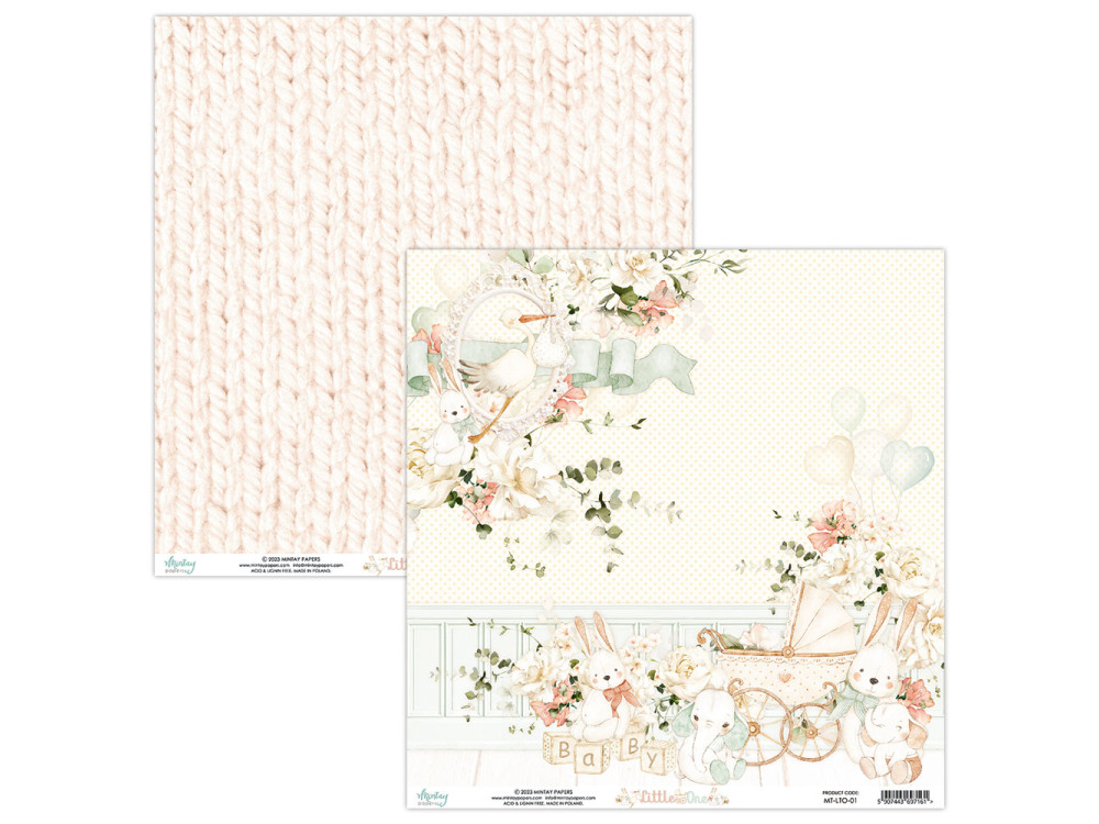 Papier do scrapbookingu 30,5 x 30,5 cm - Mintay - Little One 01