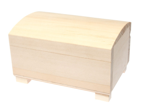 Kuferek drewniany na biżuterię - 12 x 8 x 7 cm