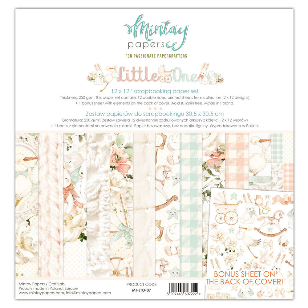 Set of scrapbooking papers 30,5 x 30,5 cm - Mintay - Little One