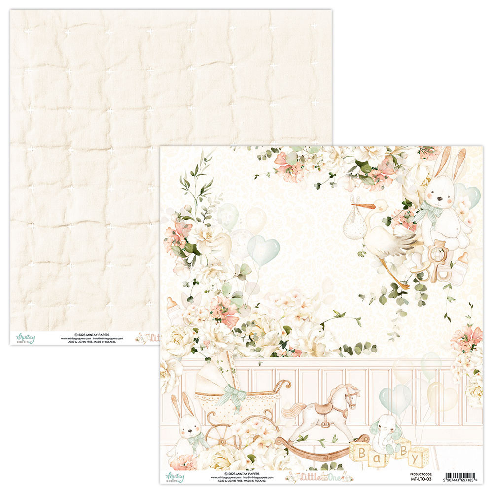 Set of scrapbooking papers 30,5 x 30,5 cm - Mintay - Little One
