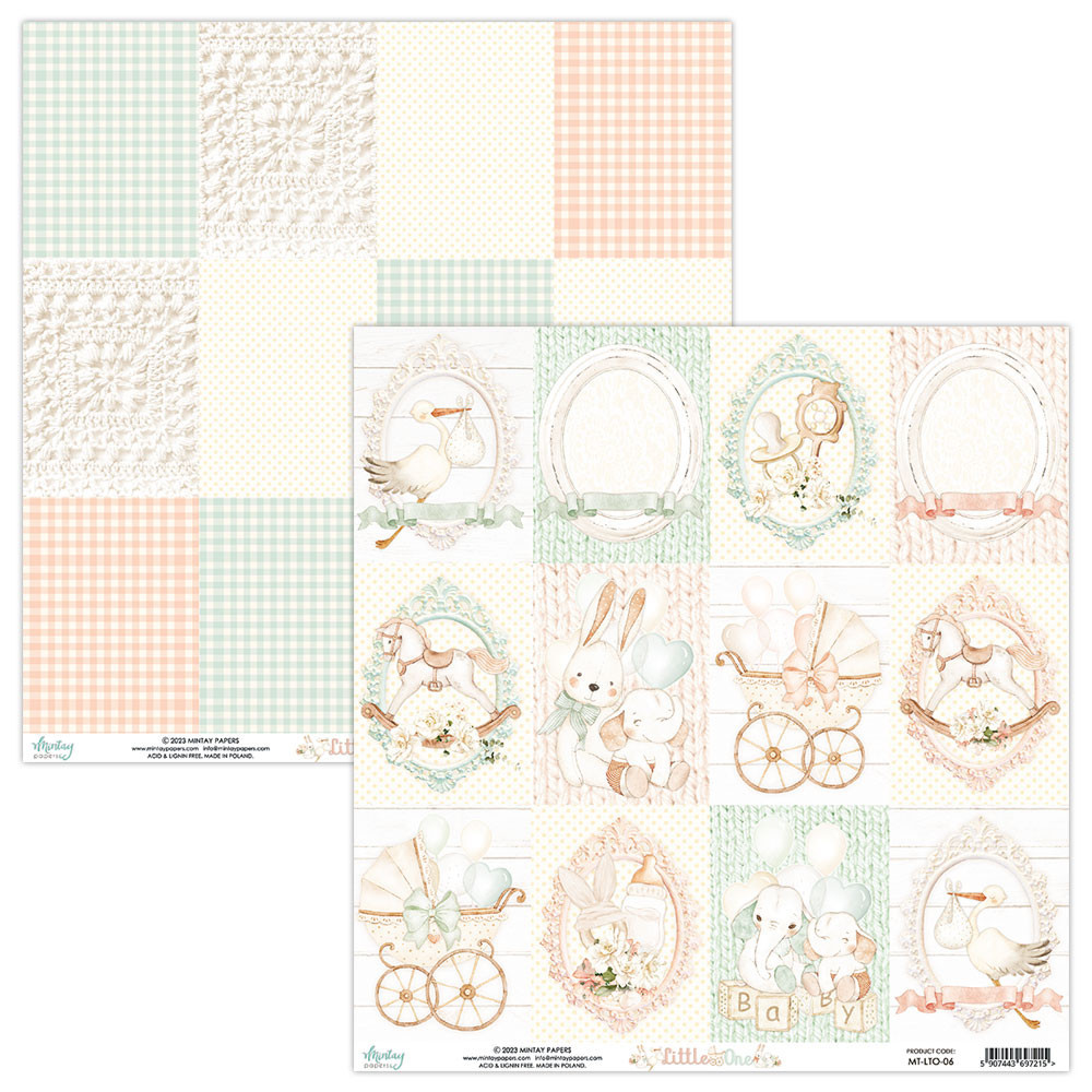 Set of scrapbooking papers 30,5 x 30,5 cm - Mintay - Little One