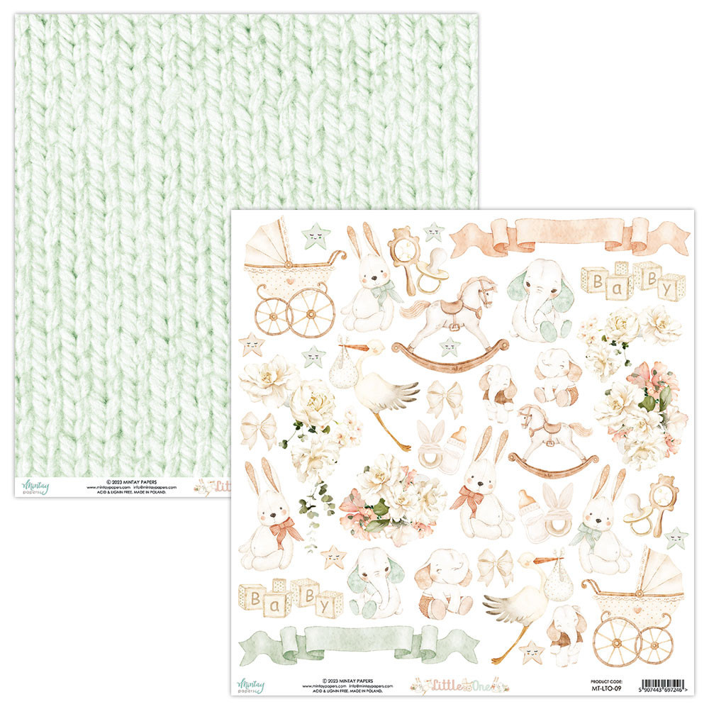 Set of scrapbooking papers 30,5 x 30,5 cm - Mintay - Little One