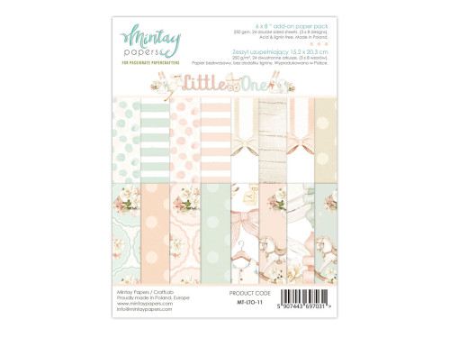 Set of scrapbooking papers 15,2 x 20,3 cm - Mintay - Little One