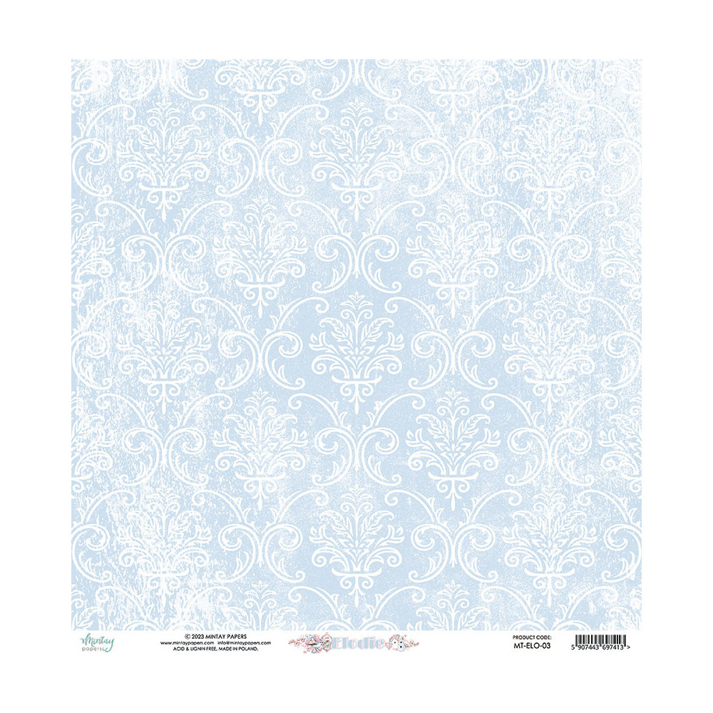 Scrapbooking paper 30,5 x 30,5 cm - Mintay - Elodie 03
