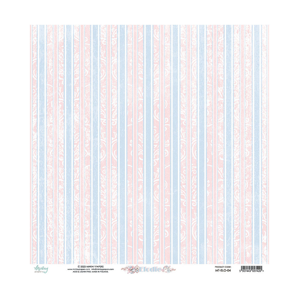 Scrapbooking paper 30,5 x 30,5 cm - Mintay - Elodie 04