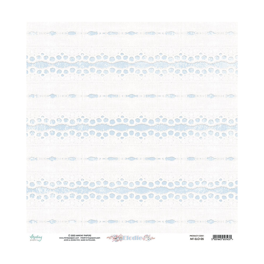 Scrapbooking paper 30,5 x 30,5 cm - Mintay - Elodie 05