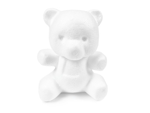 Miś styropianowy, siedzący - 12 cm