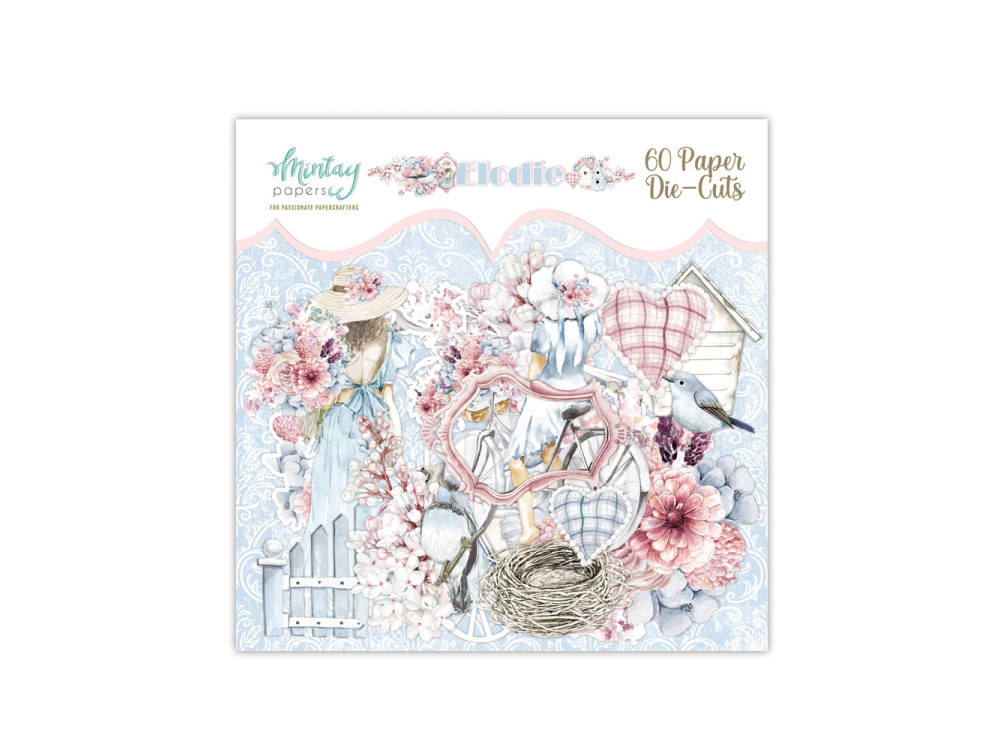 Set of paper die-cuts - Mintay - Elodie, 60 pcs.