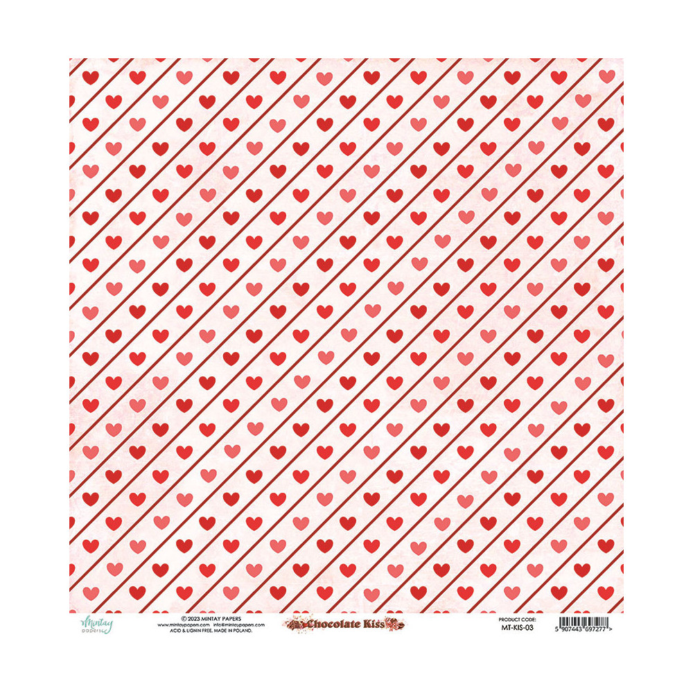 Scrapbooking paper 30,5 x 30,5 cm - Mintay - Chocolate Kiss 03