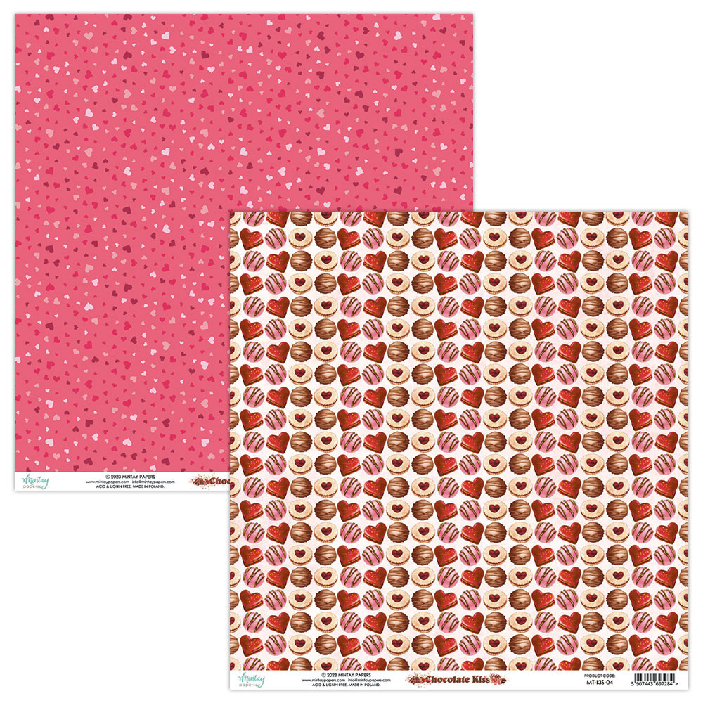 Set of scrapbooking papers 30,5 x 30,5 cm - Mintay - Chocolate Kiss