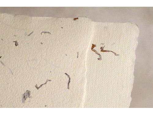 Handmade paper - Kalander - tobacco, linen, A5