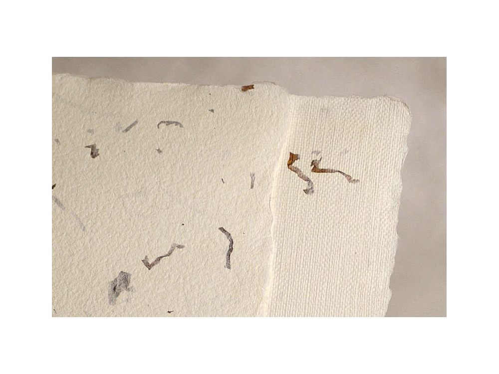 Handmade paper - Kalander - tobacco, linen, A5