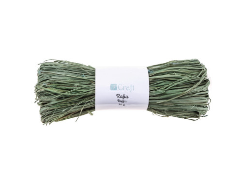 Decorative raffia - DpCraft - green, 50 g