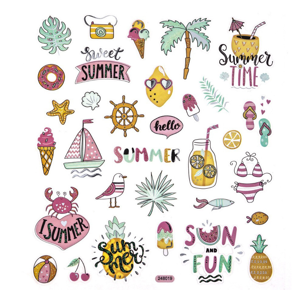 Stickers with glitter, Holidays - DpCraft - 23 pcs.