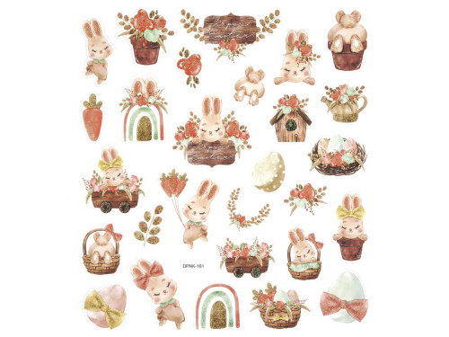 Stickers with glitter, Easter - DpCraft - 28 pcs.