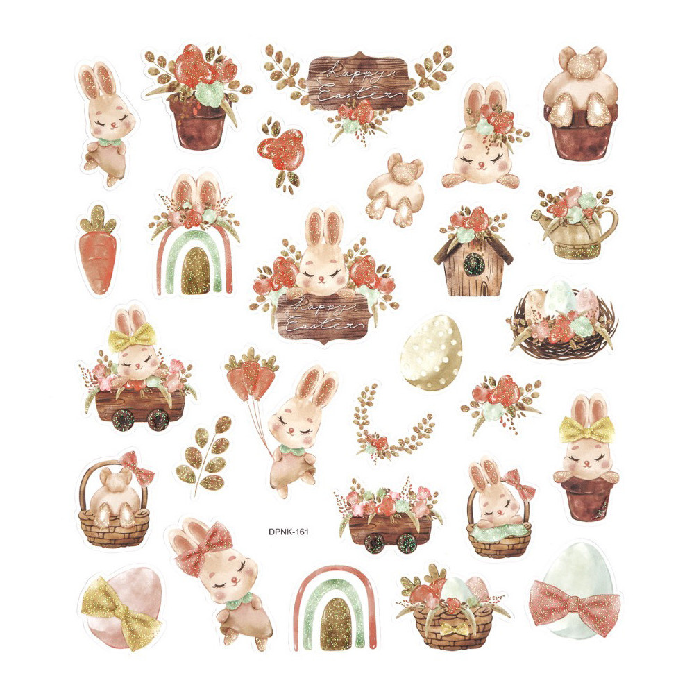 Stickers with glitter, Easter - DpCraft - 28 pcs.