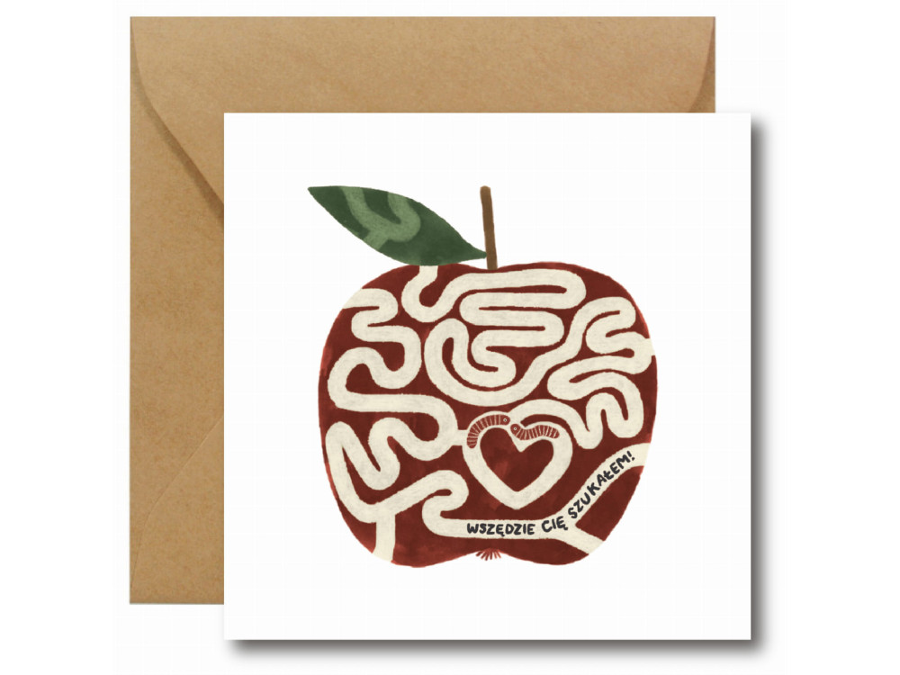 Greeting card - Hi Little - Apple of love, 14,5 x 14,5 cm