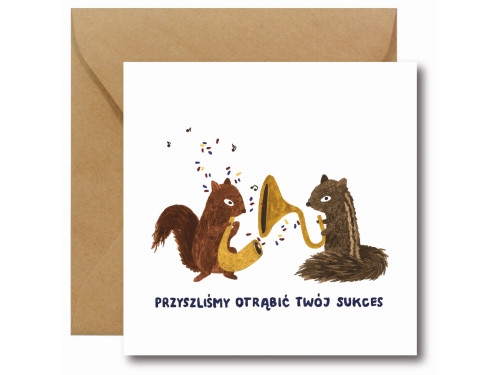 Greeting card - Hi Little - Success, 14,5 x 14,5 cm