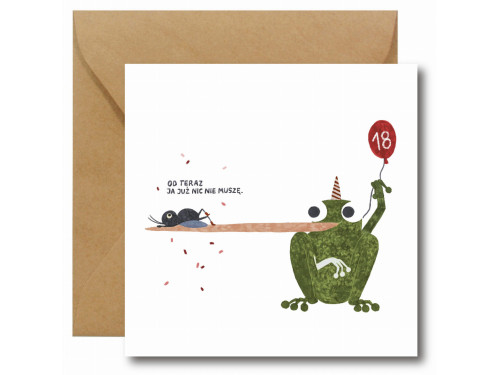 Greeting card - Hi Little - I don't have to do anything, 14,5 x 14,5 cm