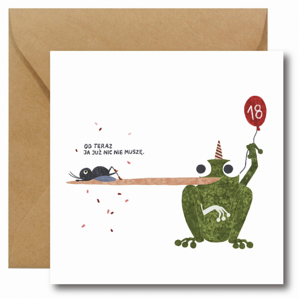 Greeting card - Hi Little - I don't have to do anything, 14,5 x 14,5 cm