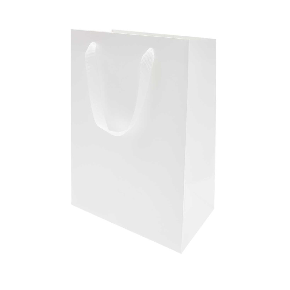 Paper gift bag - Rico Design - White, 18 x 26 x 12 cm