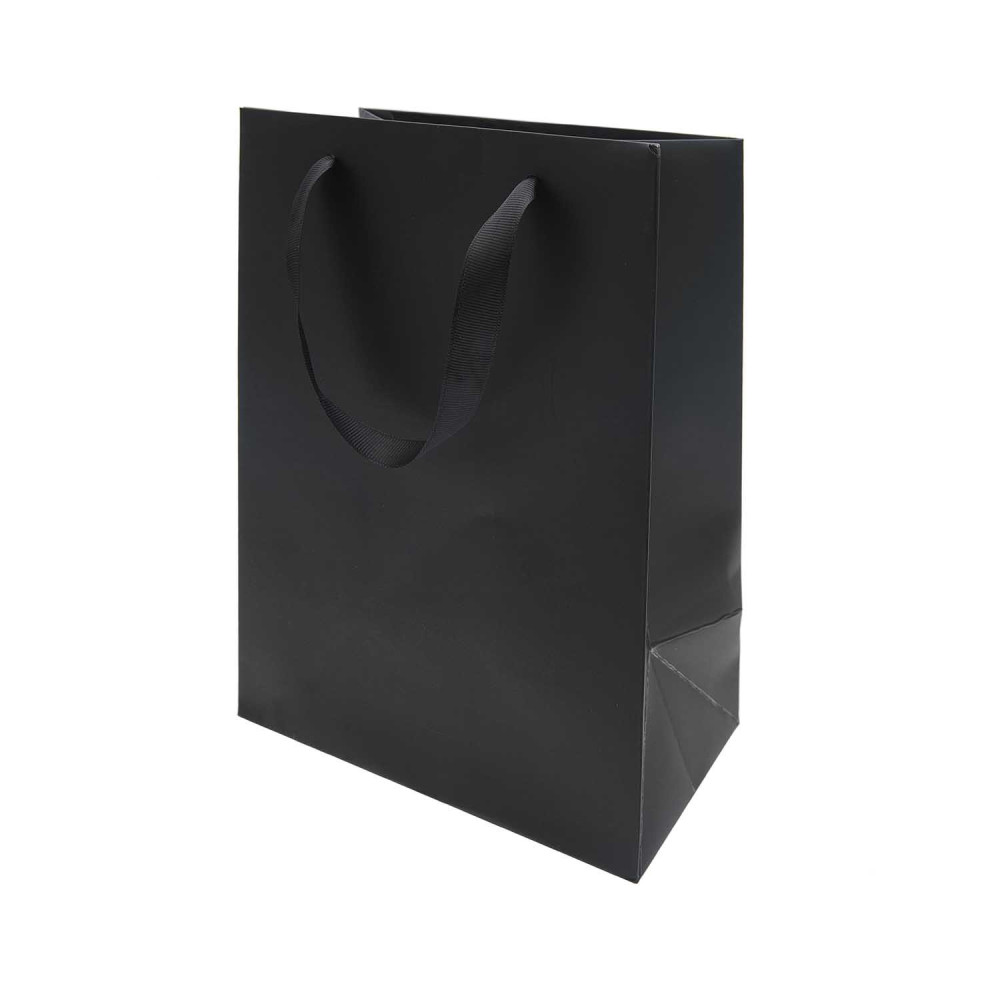 Paper gift bag - Rico Design - Black, 18 x 26 x 12 cm