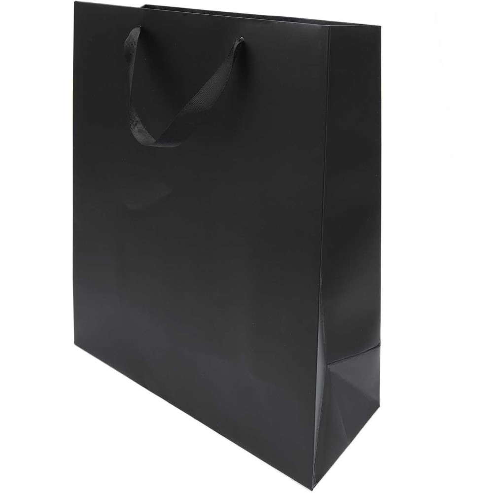 Paper gift bag - Rico Design - Black, 26 x 32 x 12 cm