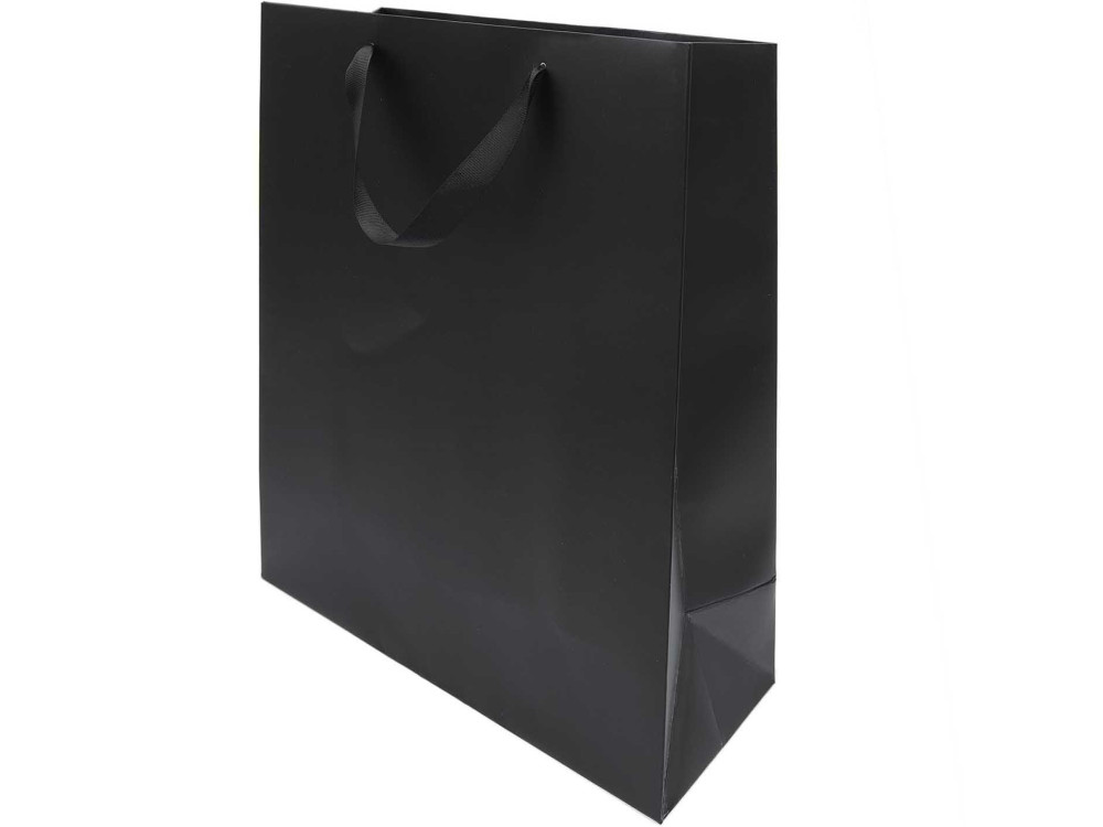 Paper gift bag - Rico Design - Black, 26 x 32 x 12 cm