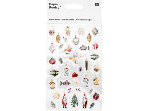 Gel stickers, Nostalgic Christmas - Paper Poetry - Classic, 48 pcs.