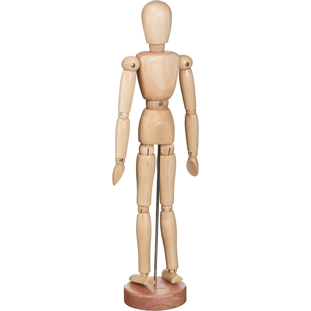 Wooden mannequin for drawing lessons - Lefranc & Bourgeois - women, 30 cm