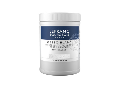 Gesso do farb akrylowych i olejnych - Lefranc & Bourgeois - białe, 500 ml