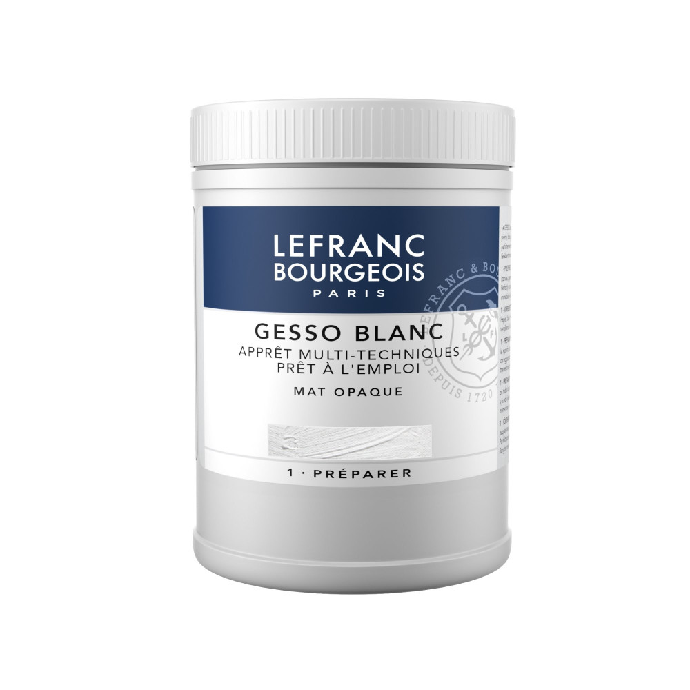 Gesso for oils and acrylics - Lefranc & Bourgeois - white, 500 ml