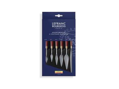 Set of painting spatulas with wooden handles - Lefranc & Bourgeois - 6 pcs.