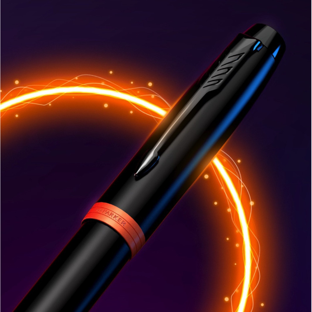 Długopis IM Vibrant Ring w etui - Parker - czarny, Flame Orange