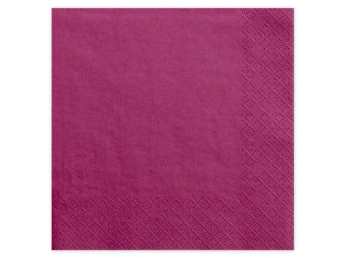 Paper napkins - dark pink, 20 pcs.